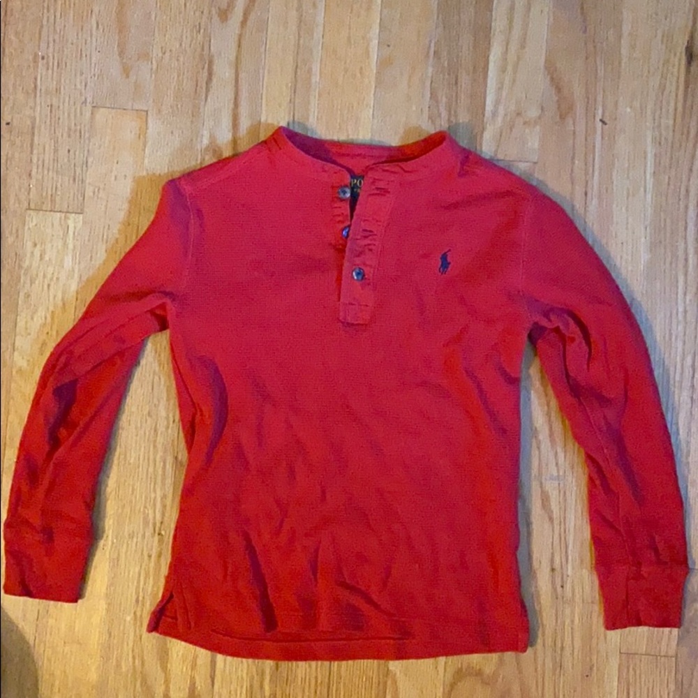 Boys long sleeve polo shirt size small